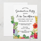 Afstudeerfeest Aloha Tropical Luau Party Uitnodige Kaart (Voorkant / Achterkant)