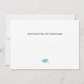 Afstudeerfeest Aqua Black Photo Kaart (Achterkant)