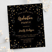 Afstudeerfeest black star jaar budget uitnodiging