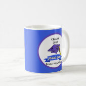 Afstudeerfeest Blauw en Wit School Kleuren Koffiemok (Voorkant rechts)