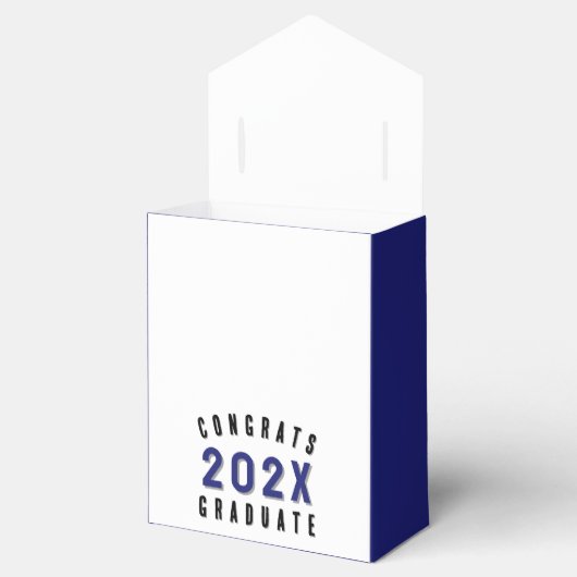 Afstudeerfeest Blauwe gunst Box Bedankdoosjes (Geopend)