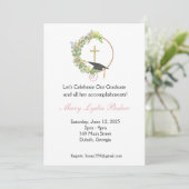 Afstudeerfeest Bloemen Cross Design, Afstudeerder  Kaart (Staand voorkant)