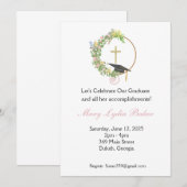 Afstudeerfeest Bloemen Cross Design, Afstudeerder  Kaart (Voorkant / Achterkant)