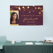 Afstudeerfeest bordeaux gouden sterren foto 2025 spandoek (Beurs)