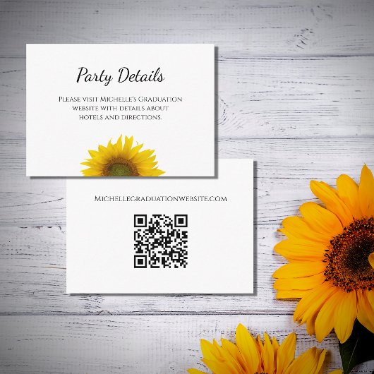 Afstudeerfeest Botanische Zonnebloem Informatiekaartje
