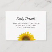 Afstudeerfeest Botanische Zonnebloem Informatiekaartje (Voorkant)