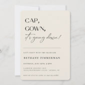 Afstudeerfeest Cap Gown Gaat Los Kaart (Voorkant)