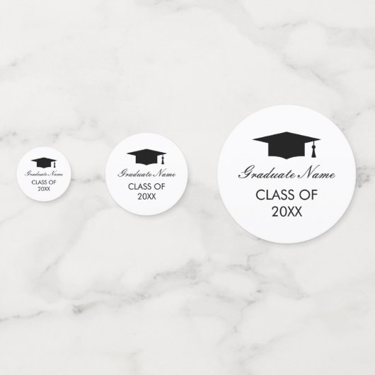 Afstudeerfeest confetti met uw afstuderen naam (Voorkanten)