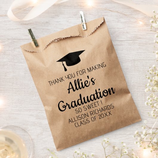 Afstudeerfeest Congrat Afstudeerder Senior Class v Bedankzakje (Geknipt)