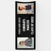 Afstudeerfeest dan nu Baby Foto gefeliciteerd Spandoek (Verticaal)