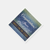 afstudeerfeest | Denim Stars Sky Blue Galaxy Servet (Hoek)