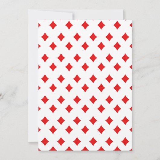 Afstudeerfeest Diamond Spelen Kaart Vegas Uitnodig (Achterkant)