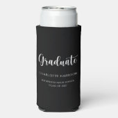 Afstudeerfeest eenvoudig Casual script Seltzer Blikjeskoeler (Seltzer Achterkant)