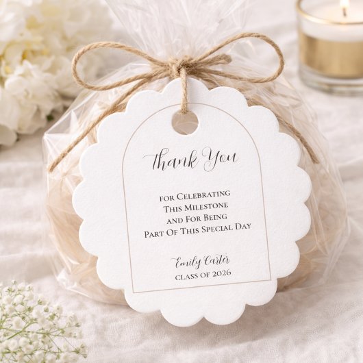 Afstudeerfeest | Elegant Schrift Bedankjes Labels