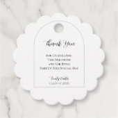 Afstudeerfeest | Elegant Schrift Bedankjes Labels (Voorkant)
