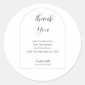 Afstudeerfeest | Elegant Schrift Ronde Sticker (Voorkant)