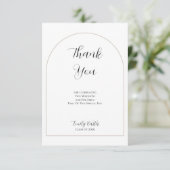 Afstudeerfeest  | Elegante Script Bedankkaart (Staand voorkant)