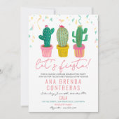 Afstudeerfeest Fiesta Cactus Uitnodiging (Voorkant)