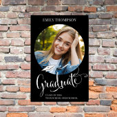Afstudeerfeest Foto Zwart-wit Custom Poster