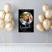 Afstudeerfeest Foto Zwart-wit Custom Poster