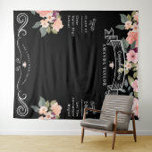 Afstudeerfeest Fotocabine Waterverf Floral Wandkleed (In Situ (horizontaal))