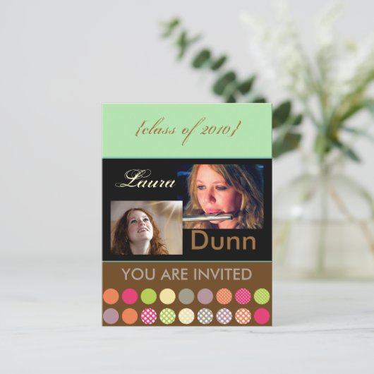 Afstudeerfeest, foto's briefkaarten (Staand voorkant)