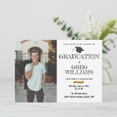 Afstudeerfeest Fotouitnodiging Kaart (Staand voorkant)