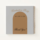 Afstudeerfeest gasten inloggen notitieboek (Achterkant)