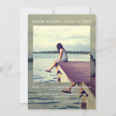 Afstudeerfeest gelaagde foto-uitnodiging kaart (Voorkant)