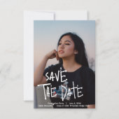 Afstudeerfeest Gepersonaliseerd Save the Date Kaar Bedankkaart (Voorkant)