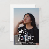 Afstudeerfeest Gepersonaliseerd Save the Date Kaar Bedankkaart (Voorkant / Achterkant)