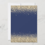 Afstudeerfeest Gold Navy Blue Class van 2025 Kaart (Achterkant)