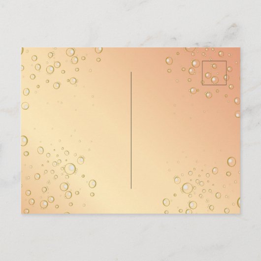 Afstudeerfeest gouden bubbels uitnodiging (Achterkant)