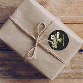 Afstudeerfeest gunst Bedankt Black & Ronde Sticker