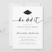 Afstudeerfeest hij deed het foto kaart (Voorkant)