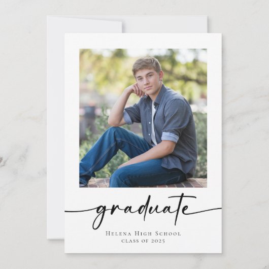 Afstudeerfeest hij deed het foto kaart (Achterkant)