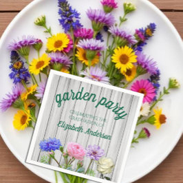 Afstudeerfeest in de tuin servet