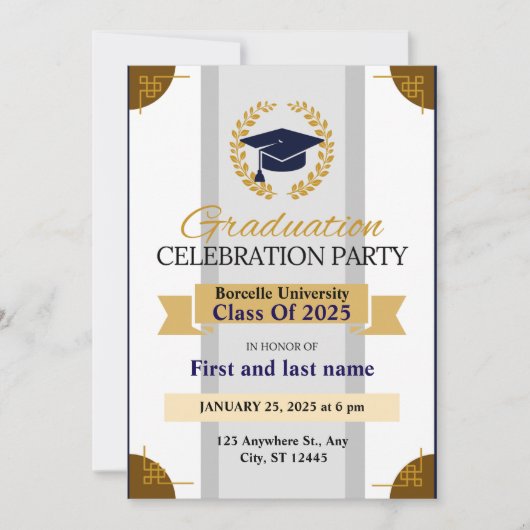 AFSTUDEERFEEST KAART (Voorkant)