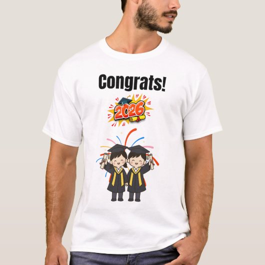 Afstudeerfeest Klas van 2026 T-shirt (Voorkant)