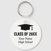 Afstudeerfeest klasse van 2025 aangepaste foto sleutelhanger (Voorkant)