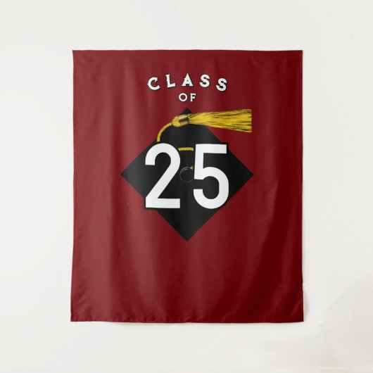 Afstudeerfeest Klasse van 2025 Wandkleed (Voorkant)