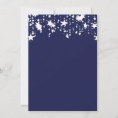 Afstudeerfeest marine blauw witte sterren 2025 lux kaart (Achterkant)