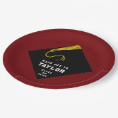 Afstudeerfeest Maroon 2025 Papieren Bordje (Gekanteld)