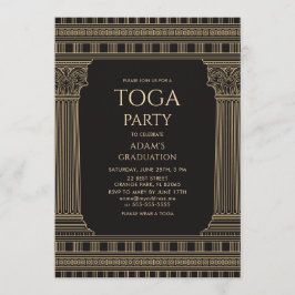 Afstudeerfeest met AANGEPASTE KLEUREN Temple Kaart