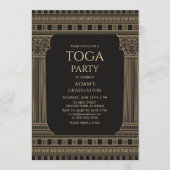 Afstudeerfeest met AANGEPASTE KLEUREN Temple Kaart (Voorkant)