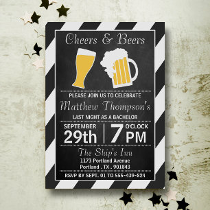 Afstudeerfeest met Cheers & Beers Krijtbord Kaart
