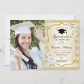 Afstudeerfeest met foto - Goud Kaart (Voorkant)