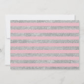 Afstudeerfeest met foto - roze zilver kaart (Achterkant)