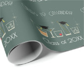 Afstudeerfeest met hoed en cocktail cadeaupapier (Rol Hoek)