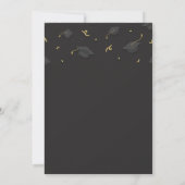 Afstudeerfeest met Hoed en Confetti Kaart (Achterkant)